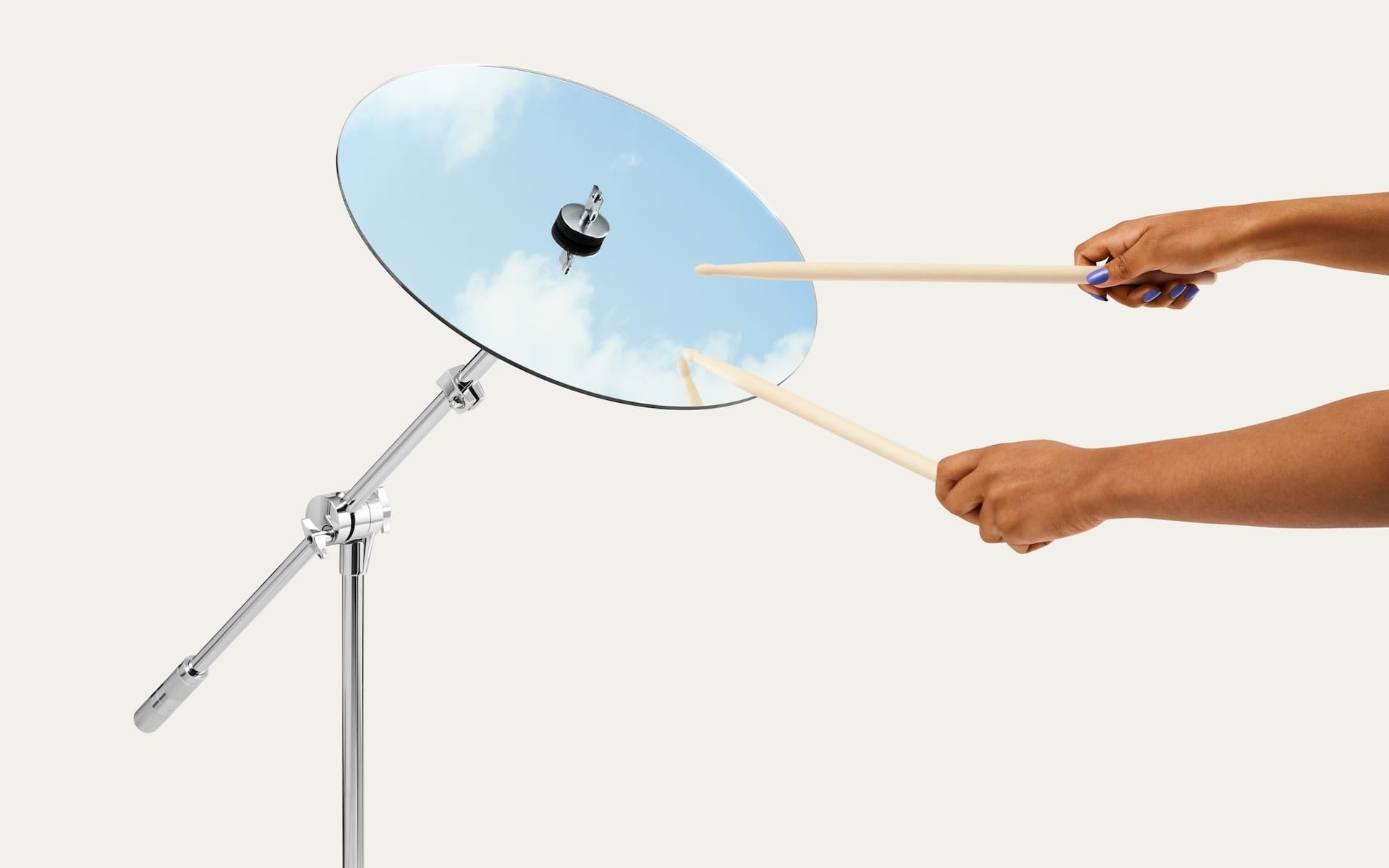 Playing drums