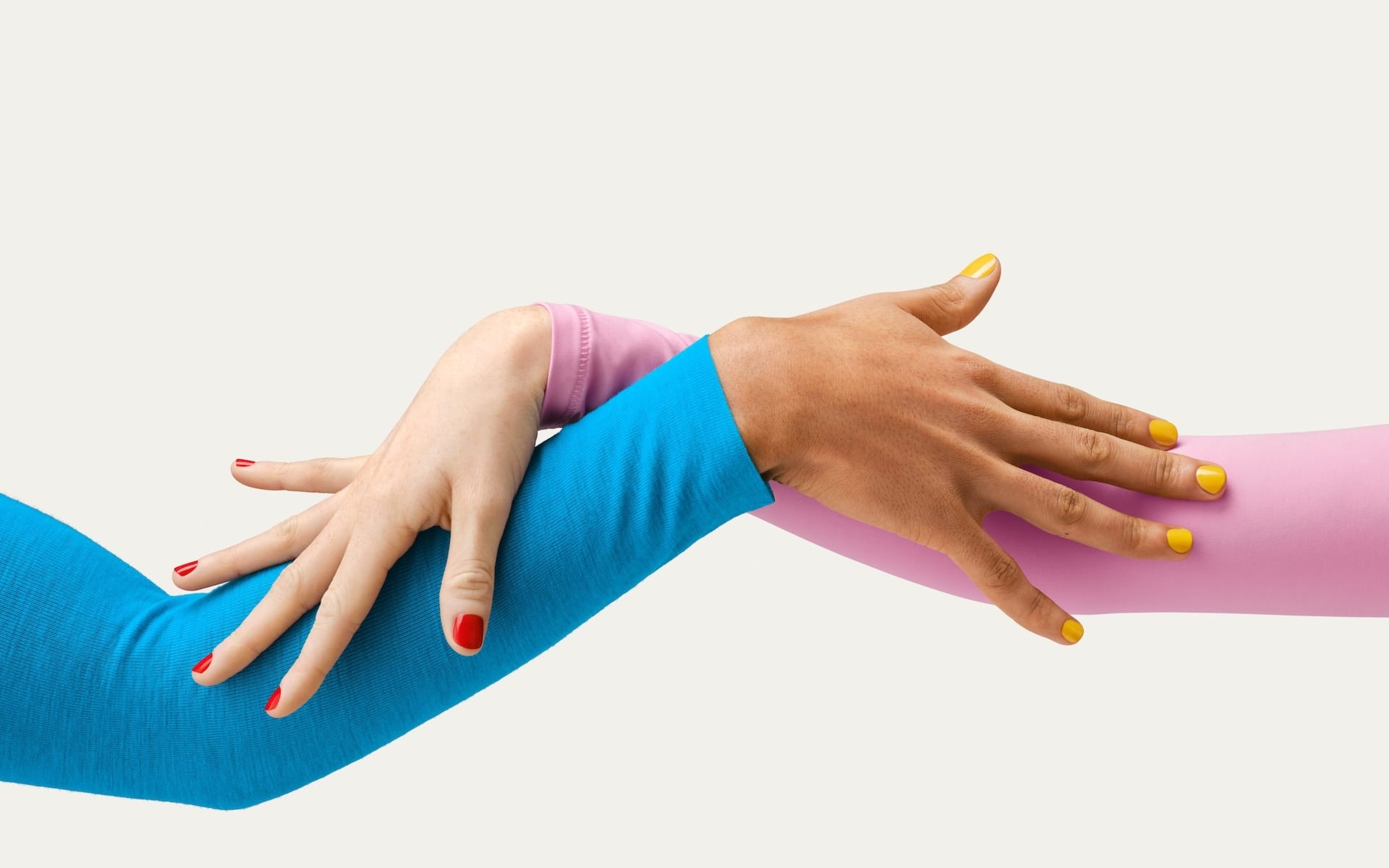 Two arms together