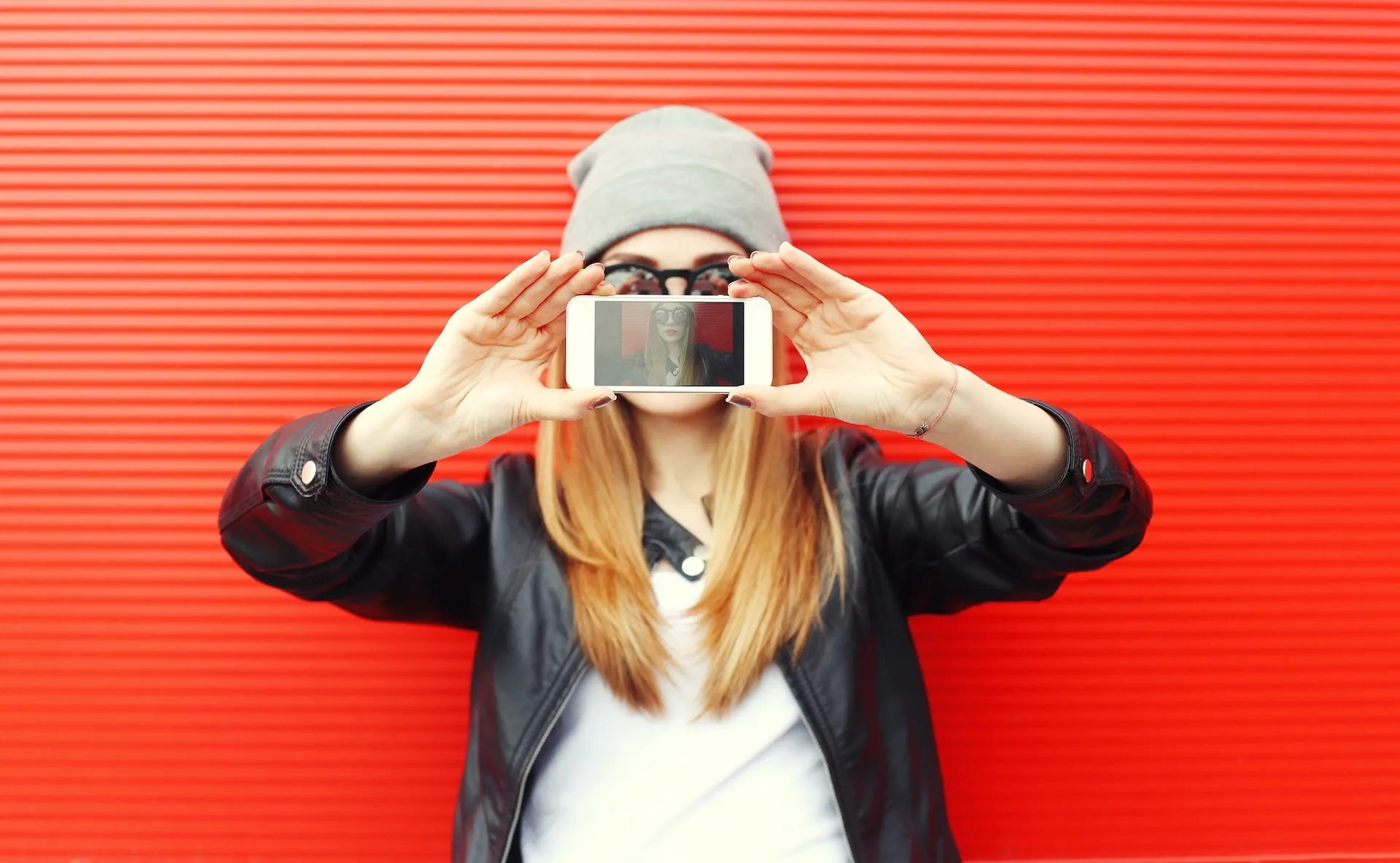 Taking a selfie