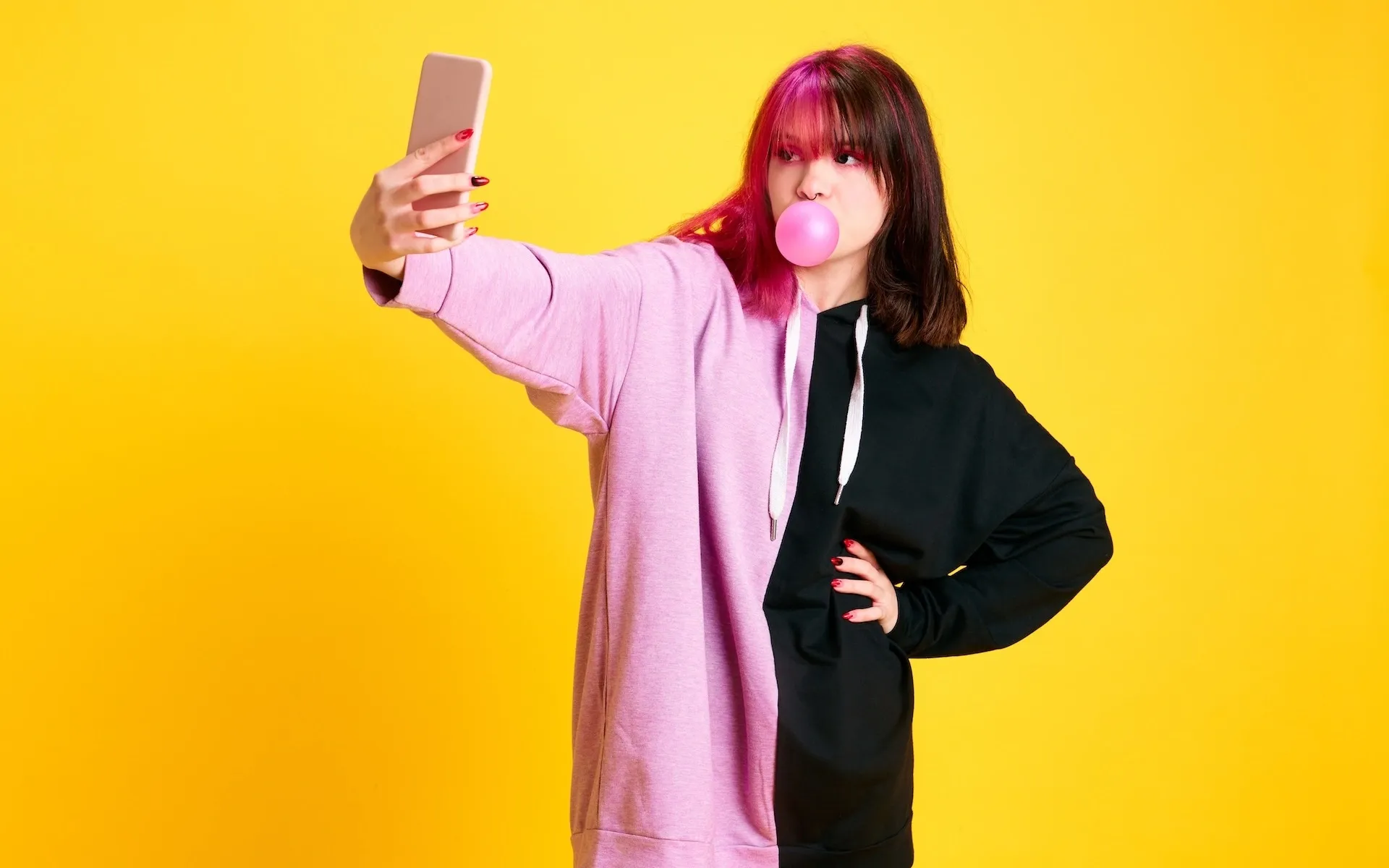 Taking a selfie