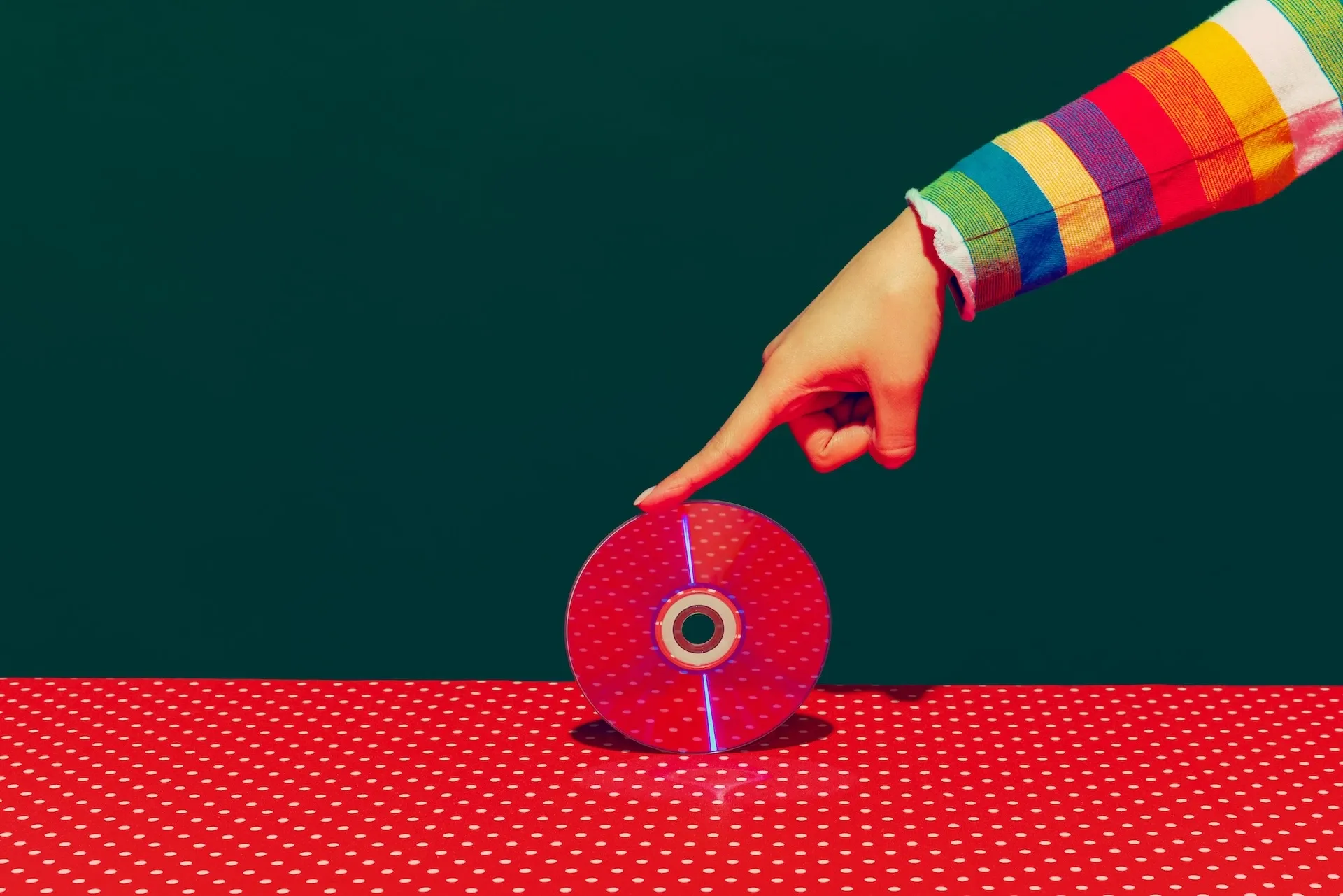 Balancing a CD on a table