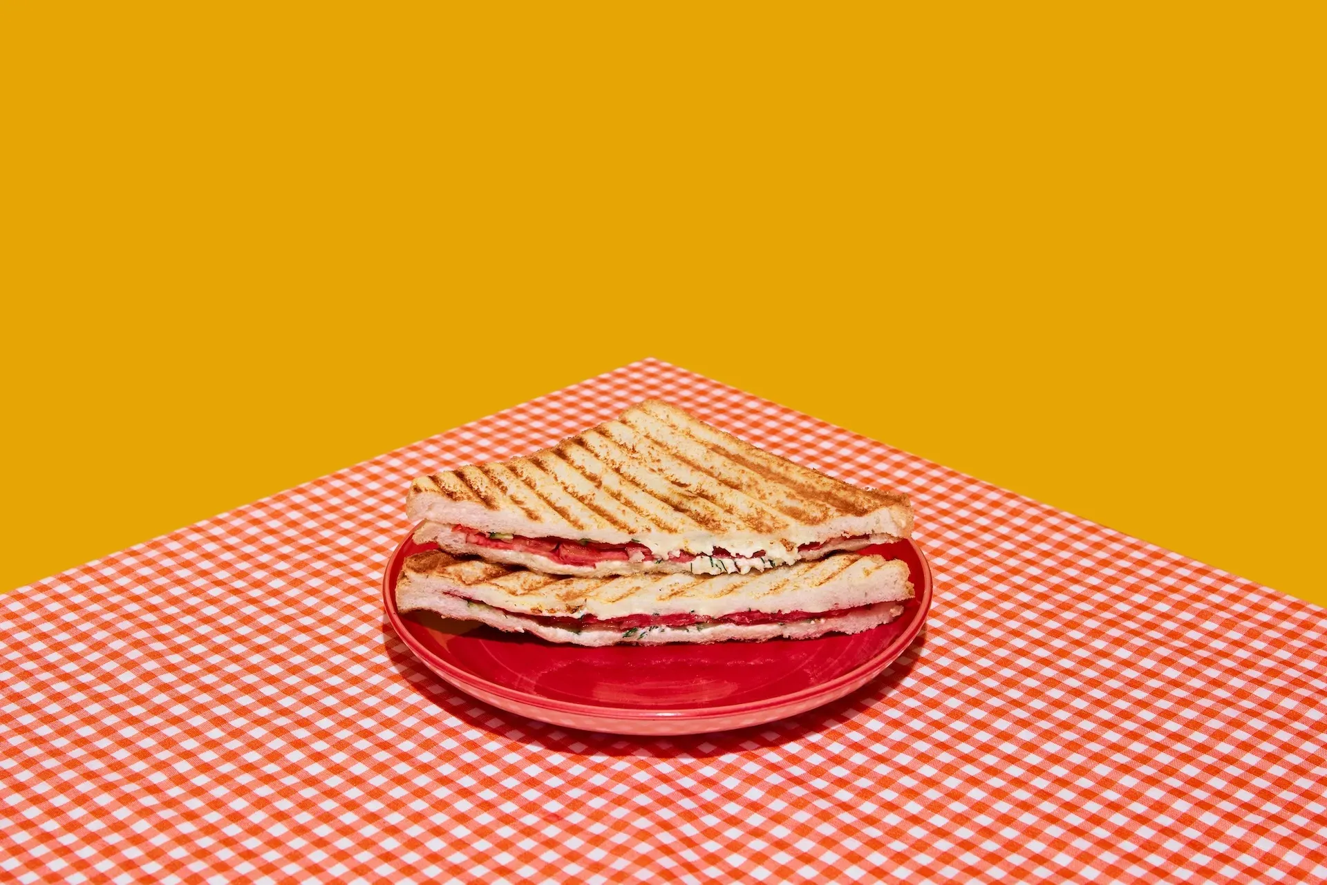 Grilled sandwhich on a plate