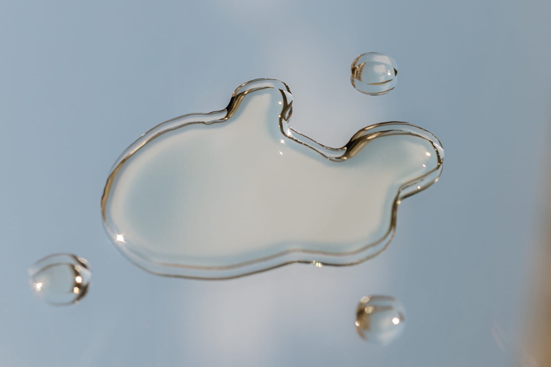 Water droplets on a table